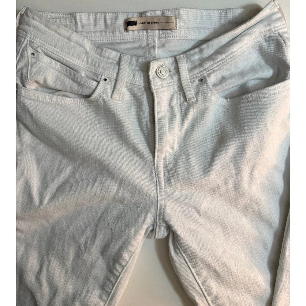 Levi's Women Jeans White Mid Rise Skinny 4 W27
